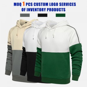 New Fashion Design for China Cotton Streetwear Color Block Custom Fleece Screen Print Pullover Unisex Oversized Hoodie