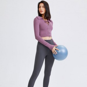 Supply OEM China Custom Logo Patchwork Plus Size Half Zip Women Long Sleeve Active Workout Sport Yoga Jacket