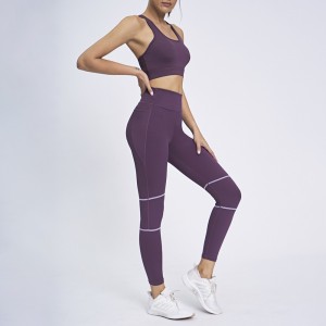 Ladies Workout Fitness Clothing | RacerBack Sports Bra Butt Lifting Leggings Sportswear gym Set