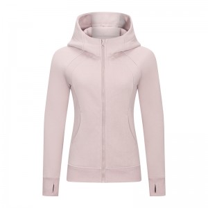 Hoodies | Women winter zip hoodie casual coats finger hole sports jackets outdoor activewear