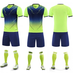 Custom printed football jersey suit outdoor training team uniform sportswear soccer uniforms