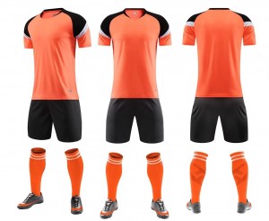 Football suit training team wear breathable colorblock short sleeve tshirts soccer uniforms