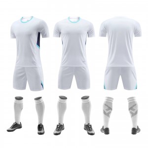 Custom football jersey suit outdoor training team uniform colorblock printing soccer uniforms