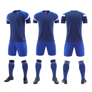 Football suit training team wear breathable colorblock short sleeve tshirts soccer uniforms