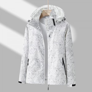 Men women outdoor softshell jackets lightweight custom outerwear full zip hooded windbreaker coat