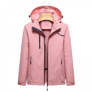 Men women softshell jackets rainproof loose zip outdoor coat removeable hooded mesh lining jacket