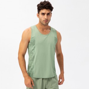 Men summer sports tank top loose tshirts breathable quick dry fitness running sleeveless tshirts