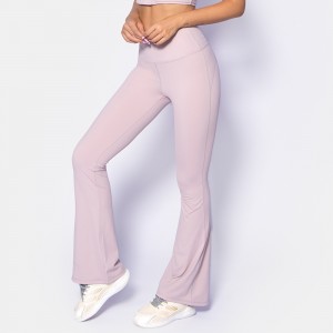 Womens yoga running pants wideleg high waisted tummy control workout sweatpants leggings
