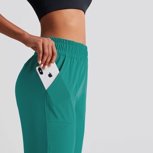 Women lightweight quick dry casual sports pants elastic high waisted butt lift fitness sweatpants