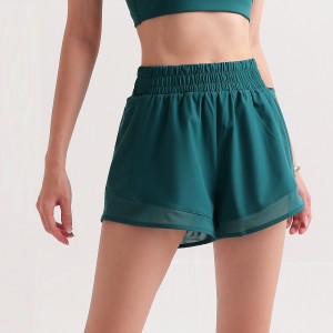 Women sports pants mesh pocket high waist butt lift loose running sweatpants with liner