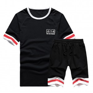 2021 Men’s summer short sleeve t-shirts knitted tracksuit sports shorts sets