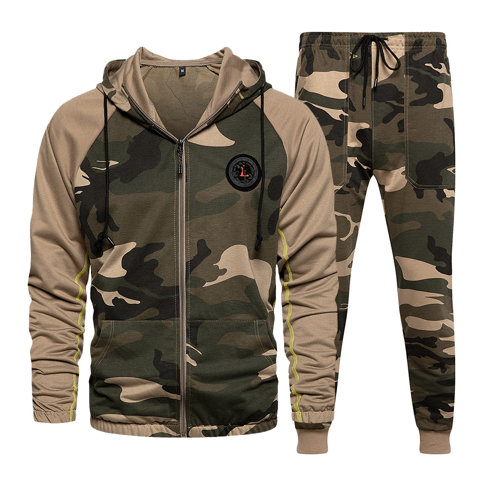 China Wholesale High Quality Soft Shell Jacket Factotries Quotes Custom men camoflage jogger pants suit set sweatsuit with fleece hoodies tracksuit – Omi