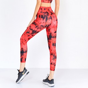 Custom sublimation pattern fitness gym tights sweat squat proof high waist yoga pants leggings women