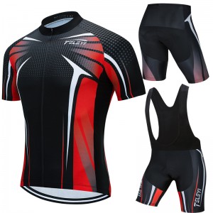 Men summer short sleeve cycling wear set outdoor riding bib shorts set – Activewear | Cycling wear