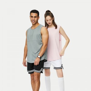 Men’s summer fitness quick dry sports sleeveless t-shirt running training basketball tank top