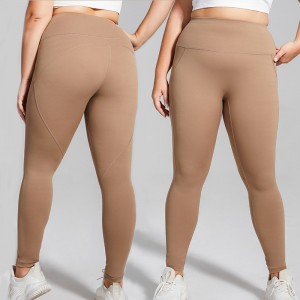 Plus size running pants high rise butt lift quick dry yoga leggings no T-line fitness sweatpants