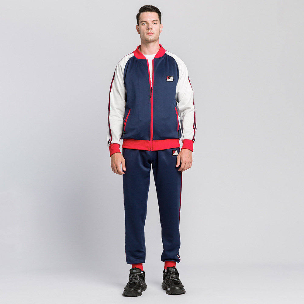 High-Quality CE Certification Gym Sports Vest Pricelist Factory Casual Fashion Sportswear Colorblock Jackets And Pant Two Piece Set Men Tracksuits – Omi