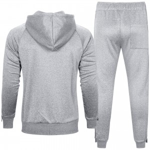 Men’s 2 pcs track suits long sleeve sports suits customized running tracksuits