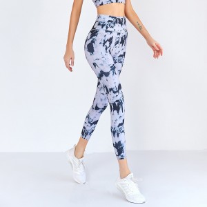 Custom sublimation printed quick dry fitness gym tights womens butt lift legging high waist yoga pants