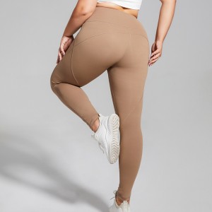 CE Certificate Women′s Plus Size Stretch Jersey Capri Length Leggings High Waisted Non See Through Black Yoga Pants Performance Capri Legging