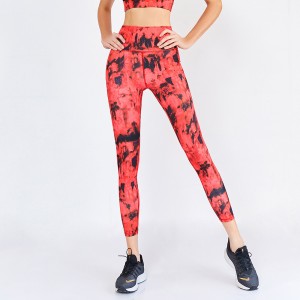 Custom sublimation pattern fitness gym tights sweat squat proof high waist yoga pants leggings women