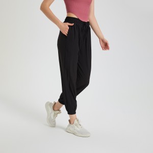 Women colorblock running sweatpants loose drawstring jogging quick dry breathable pants