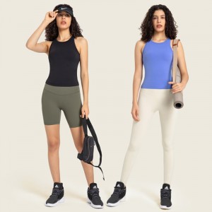 Women slim fit yoga tank top high strength active fitness workout racerback athletic sports shirts