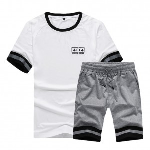 2021 Men’s summer short sleeve t-shirts knitted tracksuit sports shorts sets