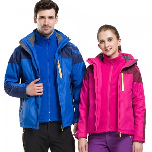 Outerwear men women outdoor jacket 2 pieces climbing coat 3 in 1 jackets – Coats | Outdoor wear