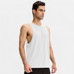 Good quality 100% Polyester Sport Tank Top Men Outdoor Basketball Running Singlet Anti-UV Quick Dry Men Gym Vest