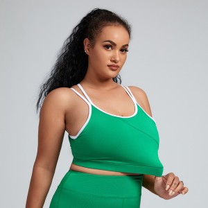 OEM/ODM Factory Hot Selling Comfortable Breathable Women Underwear Sexy Lingerie Top Selling High Quality Plus Size S-XL Push up Women Sportswear Yoga Tank Top Wireless Bra