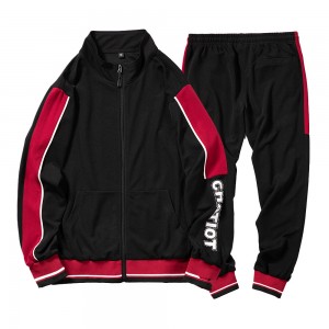 Custom Mens Zip Jogging Track suit Sports Sweatsuit Outdoor Running Tracksuits