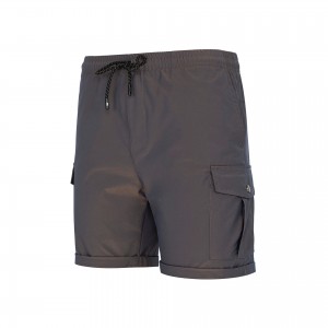 Mens shorts multi pockets drawstring fifth pants summer outdoor running active shorts