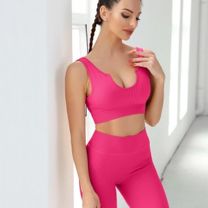 Women sexy seamless activewear yoga sports bra top high waist workout leggings fitness set