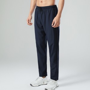 Men active sweatpants outdoor basketball running loose quick dry workout pants with leg zip open