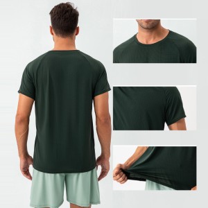 Men summer cool quick dry loose fitness short sleeve breathable o neck t-shirt running gym top