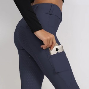 Manufacturer of Wholesale Four Way Stretchy Hm Equestrian Full Seat Silicone Horse Riding Pants Women Breeches