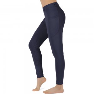 Women Riding Tights Pockets Full Seat Training Breeches Pants with Silicone Grip Jodhpurs