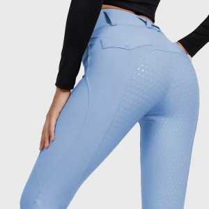 Manufacturer of Wholesale Four Way Stretchy Hm Equestrian Full Seat Silicone Horse Riding Pants Women Breeches