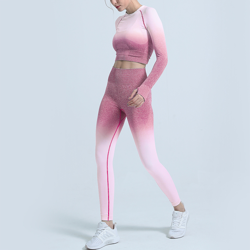 OEM Customized Fitness Leggins - 2020 Sexy high waist fitness leggings tight seamless sport women gym yoga sets long sleeve yoga suits – Omi