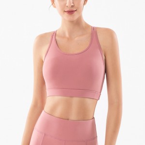 Custom ladies sport bra vest top fitness active wear wholesale push up yoga sports bra