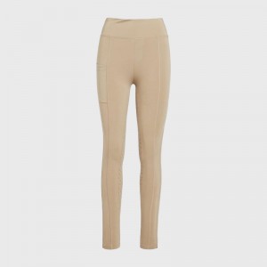 Women Performance Riding Tights Breeches Horse Equestrian Schooling Pants with Pockets
