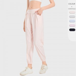 Hot Sale for New Design Plus Size Leisure Sweatpants with Side Pockets, Custom Womens Loose-Fitting Tapered Running Trousers Pants Stretch Fitness Jogging Clothes