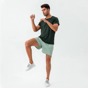 Men summer cool quick dry loose fitness short sleeve breathable o neck t-shirt running gym top