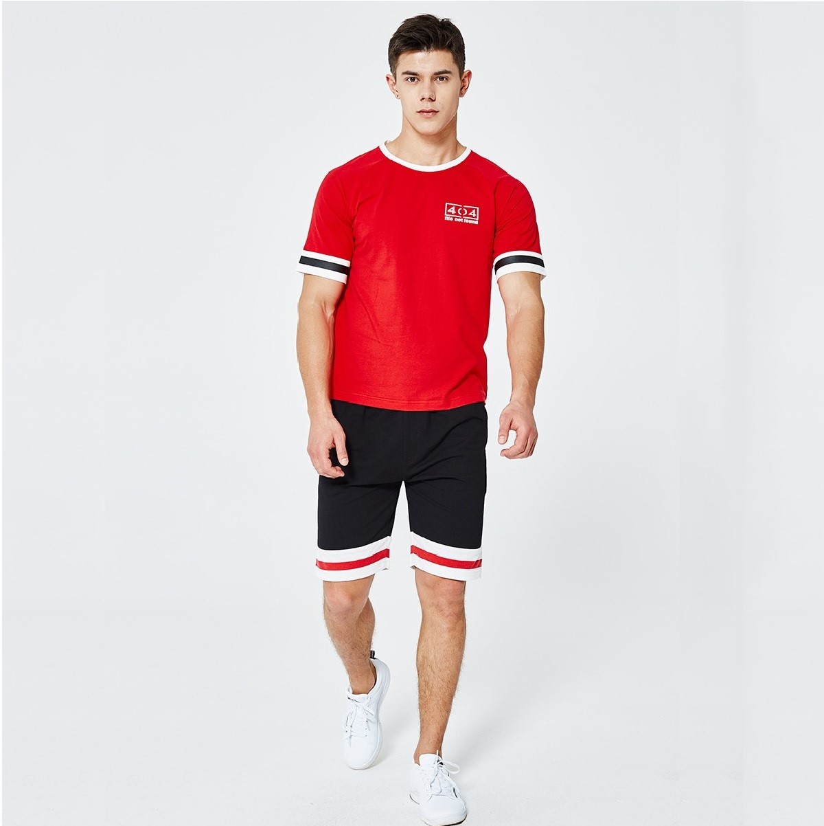 China Wholesale Recycled Wear Suppliers Manufacturers 2021 Men’s summer short sleeve t-shirts knitted tracksuit sports shorts sets – Omi
