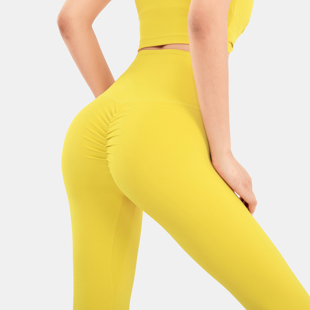 China Wholesale Bib Shorts Pricelist - Ladies Stretchy No Front T Line High Waist Sports Jogging Workout Gym Yoga Leggings – Omi