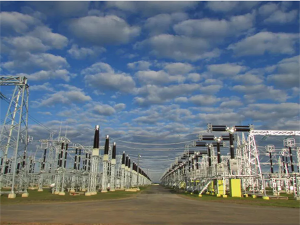 Electric power transmission line substation steel structures