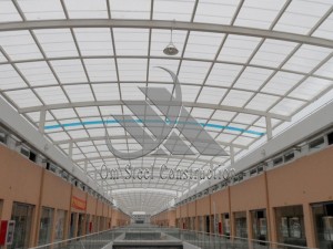Large Span Skylight Prefab Steel Structure Tempered Glass Skylight Steel Truss/Space Frame Glass Roof Construction