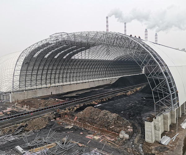 Steel space frame coal storage shed of power plants coal mines coking plants, coal washing plants; Mine Coal storage shed