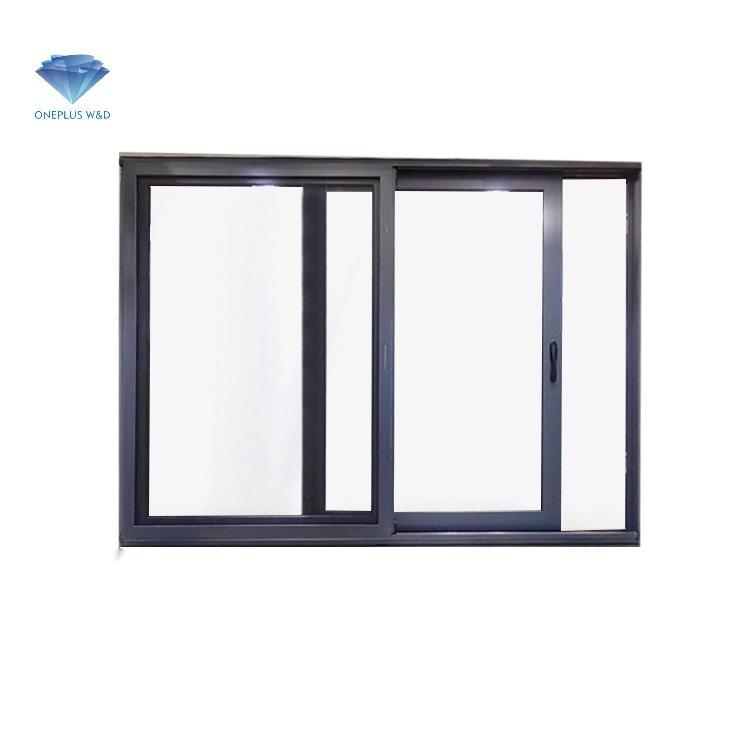 ມາດຕະຖານອາເມລິກາ Black Frame Casement Aluminum Sliding Window Folding